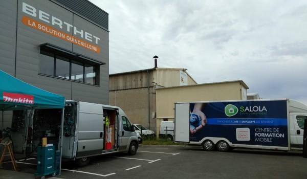 Notre centre de formation mobile pour l'inauguration d'une agence Berthet !